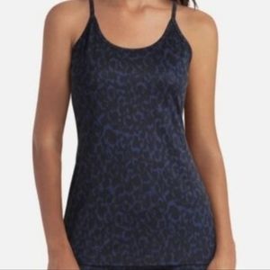 NWT Halston Studio Navy Cheetah Tank